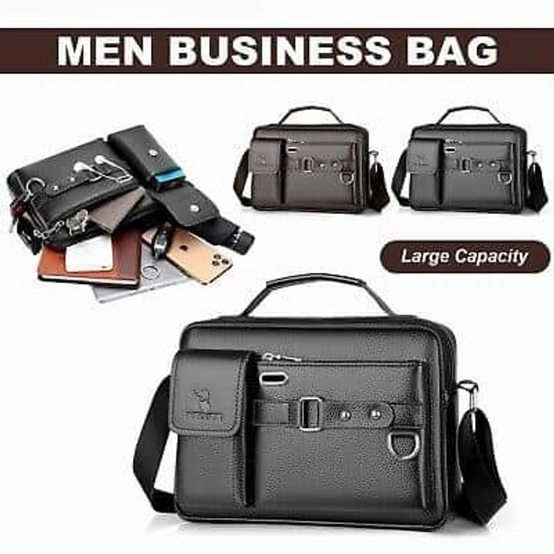 Men's Pu Leather Shoulder Bag (brown shape)