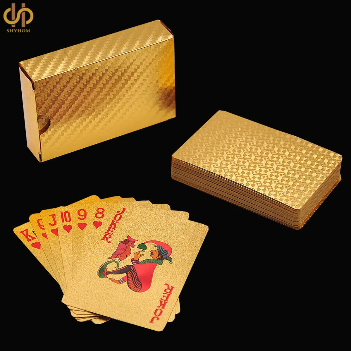 Waterproof Aluminum Playing Cards-Gold