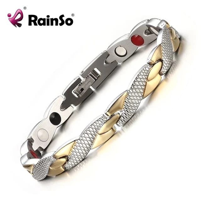 Gold Plating Negative Ion Balance Bio Magnetic Bracelet