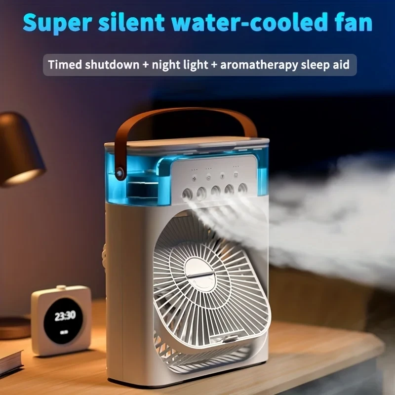 Portable Humidifier Fan AIr Conditioner Household Small Air Cooler HydrocoolingThis is NOT a rechargeable fan